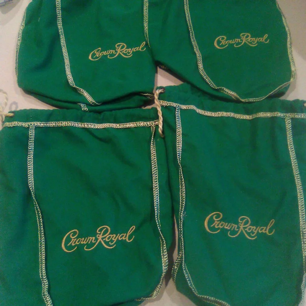 Four 1Liter Crown Royal Apple bags